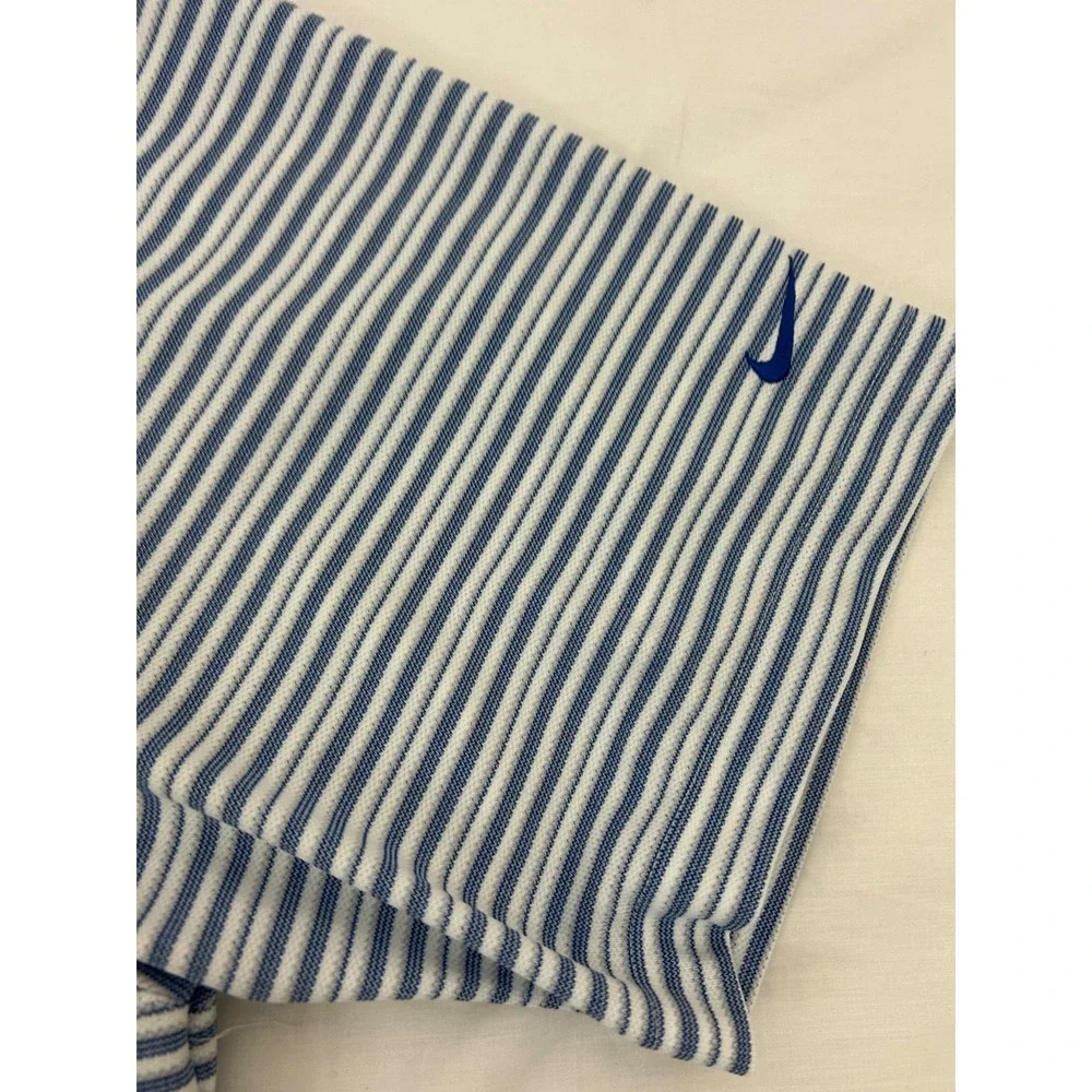 Nike Dri-Fit Golf Blue White Stripe Horeshoe Bay Resort Golf Course Shirt Sz XXL